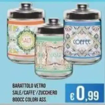 Barattolo vetro sale/caffè/zucchero