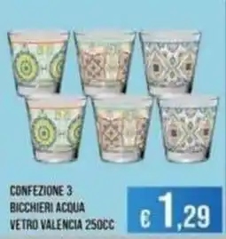 Azzurro Convenienza Bicchieri acqua vetro valencia offerta