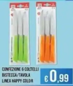 Azzurro Convenienza Coltelli linea Happy Color offerta