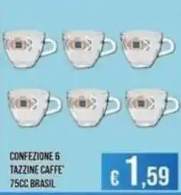 Azzurro Convenienza Tazzine caffè 75cc Brasil offerta