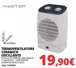 Brico Io Master termoventilatore ceramico oscillante offerta