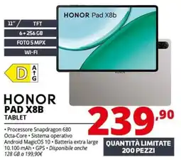 Comet Honor pad x8b tablet offerta