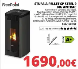 Brico Io Stufa a pellet SP Steel 9 NG Antrac offerta