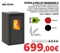 Brico Io Stufa a pellet Bassano 5 Invicta offerta