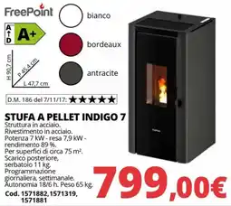 Brico Io Stufa a pellet Indigo 7 FreePoint offerta