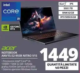 Comet Acer Notebook ANV15-52-95SR Nitro V15 offerta