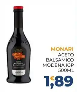 Moderna Monari aceto balsamico modena igp offerta