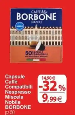 Docks Cash&Carry Capsule Caffè Compatibili Nespresso Miscela Nobile BORBONE offerta