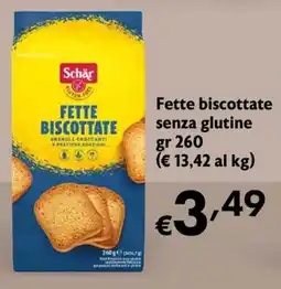 Maxi Supermercati Fette biscottate Schär senza glutine offerta
