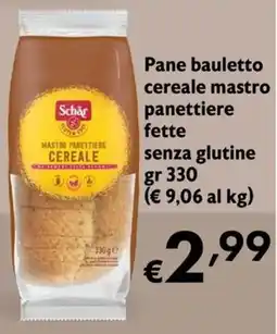 Maxi Supermercati Pane bauletto cereale mastro panettiere fette senza glutine offerta