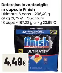Coop famiglia cooperativa Detersivo lavastoviglie in capsule Finish Ultimate offerta