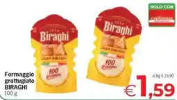 Eurospar Formaggio grattugiato Biraghi offerta