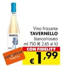 Eurospesa Vino frizzante Tavernello bianco/rosato offerta
