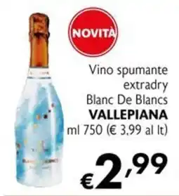 Eurospesa Vino spumante extradry Blanc De Blancs Vallepiana offerta
