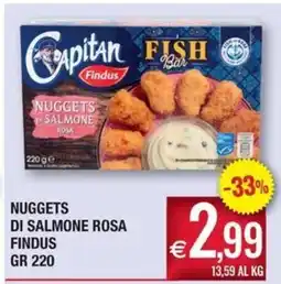Palmarket Nuggets di salmone rosa Findus offerta