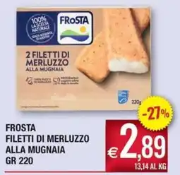 Palmarket Frosta filetti di merluzzo alla mugnaia offerta