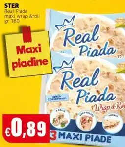 Mercati Alimentari Real Piada maxi wrap & roll offerta