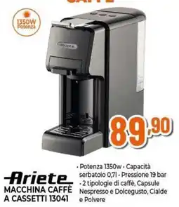 Expert Ariete macchina caffè a cassette 13041 offerta