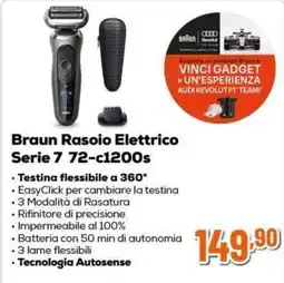 Expert Braun Rasoio Elettrico Serie 7 72-c1200s offerta