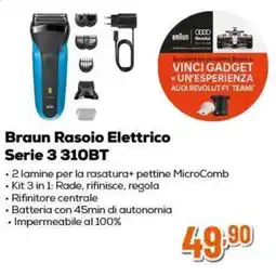 Expert Braun Rasoio Elettrico Serie 3 310BT offerta