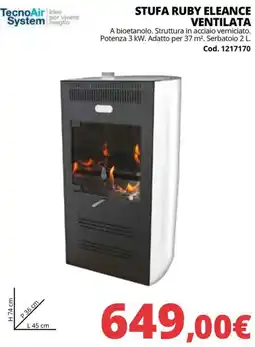 Brico Io Stufa Ruby Eleane Ventilata offerta