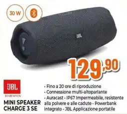 Expert JBL MINI SPEAKER CHARGE 3 SE offerta