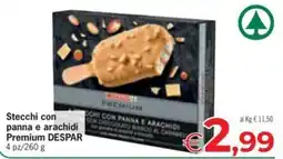 Eurospar Stecchi con panna e arachidi Premium DESPAR offerta