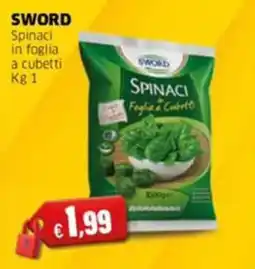 Mercati Alimentari Sword spinaci in foglia a cubetti offerta