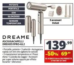 Comet Dreame asciugacapelli drehd51pro-gl2 offerta