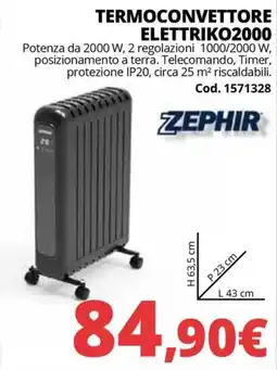 Brico Io Termoconvettore elettriko2000 ZEPHIR offerta