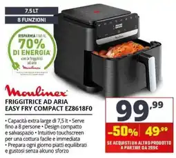 Comet Moulinex friggitrice ad aria easy fry compact offerta