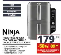 Comet Ninja friggitrice ad aria con doppio cestello double stack xl offerta