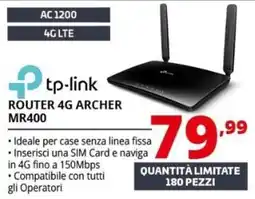 Comet tp-link router 4g archer mr400 offerta