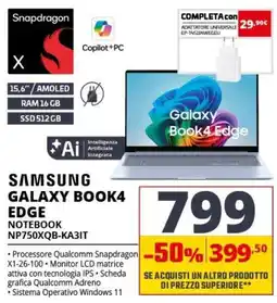 Comet Samsung Galaxy Book4 Edge Notebook offerta