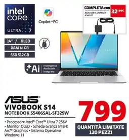 Comet Asus Vivobok S14 Notebook offerta