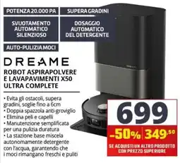 Comet Dreame robot aspirapolvere e lavapavimenti X50 ultra complete offerta