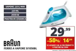 Comet Braun ferro a vapore si1050bl offerta