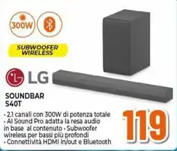 Expert LG Soundbar S40T offerta