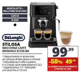 Comet DeLonghi Stilosa macchina caffè manuale offerta