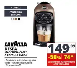 Comet Lavazza DeSea macchina caffè a capsule LM950 offerta