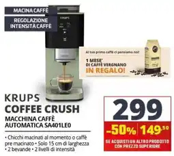 Comet Krups coffee crush macchina caffè automatica offerta
