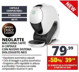 Comet Nescafe Dolce Gusto Neolatte macchina caffè a capsule offerta