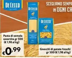 Eurospesa Pasta di semola De Cecco offerta