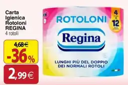 Docks Cash&Carry Carta Igienica Rotoloni Regina offerta
