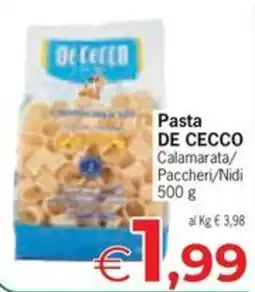 Eurospar Pasta DE CECCO Calamarata/Paccheri/Nidi offerta