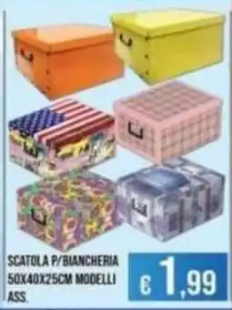 Azzurro Convenienza Scatola p/biancheria offerta