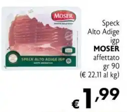 Eurospesa Speck Alto Adige igp MOSER affettato offerta