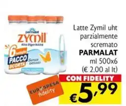 Eurospesa Latte Zymil uht parzialmente scremato Parmalat offerta