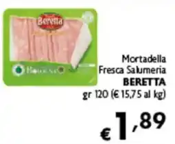 Spak Supermercati Mortadella Fresca Salumeria Beretta offerta