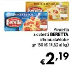 Spak Supermercati Pancetta a cubetti Beretta offerta
